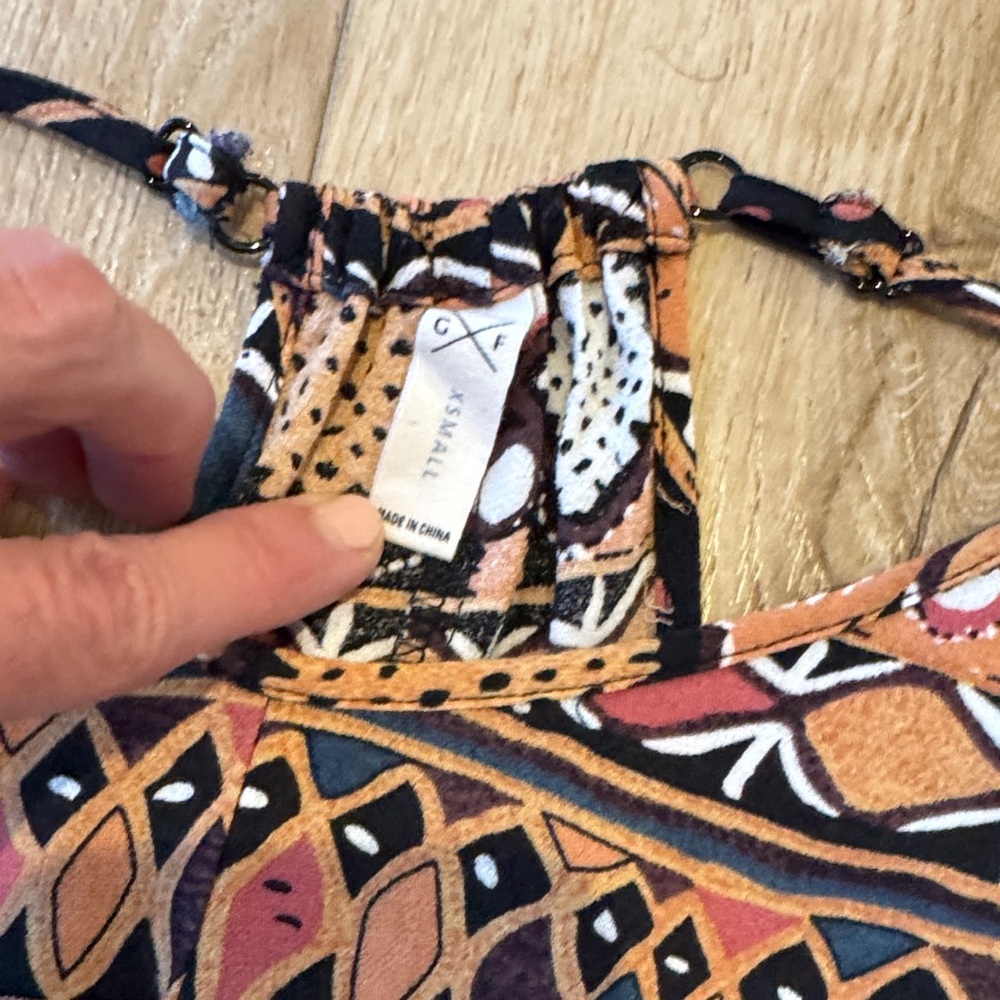 Women’s Multicolor Tribal Print Romper by Gentlefawn - Picture 3 of 3